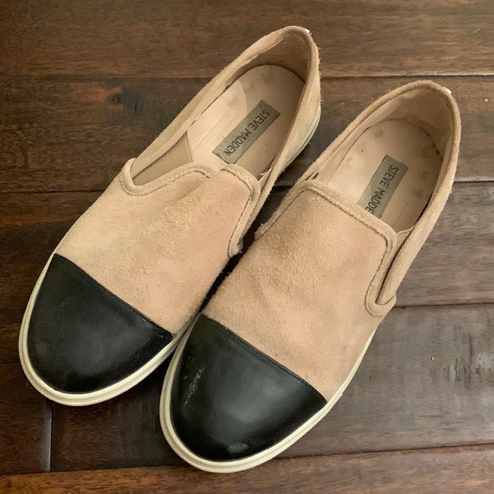 Steve Madden Suede and Leather Slip On Shoes Size 9.5
